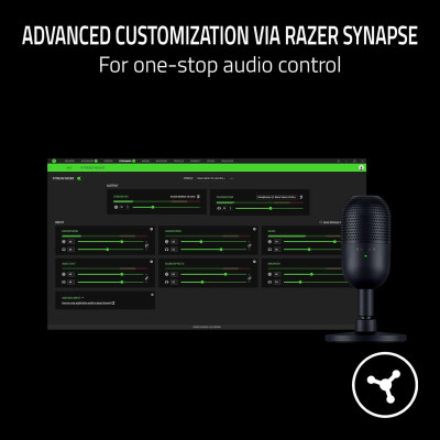 Мікрофон геймінговий Razer Seiren V3 Mini, Omni, USB-A, 1.2м, чорний