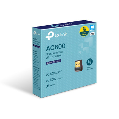 Адаптер WiFi TP-LINK Archer T2U nano AC600, USB Адаптер WiFi TP-LINK Archer T2U nano AC600, USB