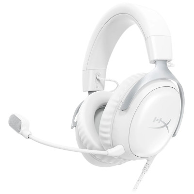 Гарнитура игровая HyperX Cloud III, mini-jack/USB-A/USB-C, 1.2м/1.3м, белый