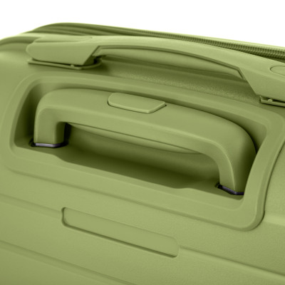 Валіза 2E, Aero, поліпропілен, мала, 35/44 л, TSA, 4 колеса, EXP, оливково-зелений