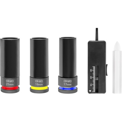 Набір ударних торцевих головок Einhell 80мм 1/2 Набір ударних торцевих головок Einhell 80мм 1/2