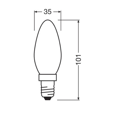Лампа OSRAM LED E14 7Вт 4000К 1055Лм В75 VALUE