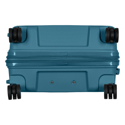 Набір валіз 2E, Aero, поліпропілен, (M+S), TSA, 4 колеса, EXP, синій