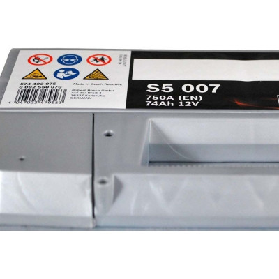 Акумулятор Bosch S4 12В 74А·год 750А R+ (0 092 S50 070)