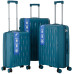 Набор чемоданов 2E, M7979, полипропилен, (L+M+S), молния anti theft, 4 колеса, кодовый замок, голубой