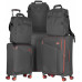 Набір валіз 2E, Trek, (L+M+S), TSA, 4 колеса, + 3 рюкзаки Cabin (2E-BPET-CABIN-GR), поліестр, сірий