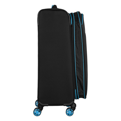 Валіза 2E, Trek, поліестер, середня, 64/78л, TSA, 4 колеса, EXP, чорний