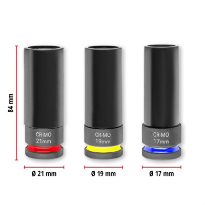 Набір ударних торцевих головок Einhell 80мм 1/2