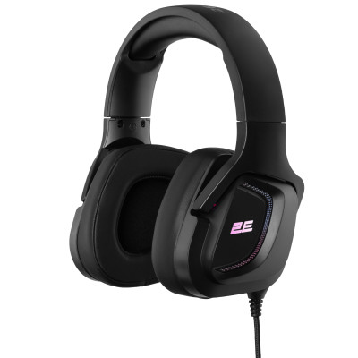 Гарнітура ігрова 2E GAMING HG340, mini-jack/dual 3.5мм, RGB, 2м, чорний