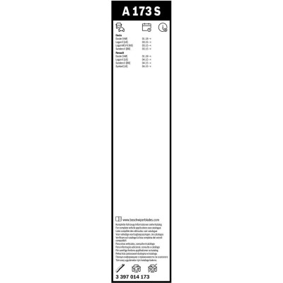 Склоочисник BOSCH Aerotwin безкаркасний комплект 550/475мм (3 397 014 173)
