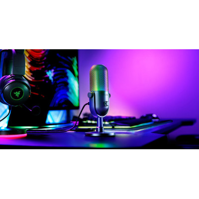 Мікрофон геймінговий Razer Seiren V3 Chroma, Uni, RGB, USB-A, 2м, чорний