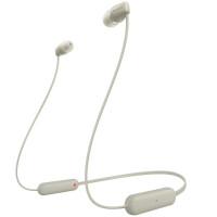 Навушники In-ear Sony WI-C100 BT 5.0, IPX4, SBC, AAC, Wireless, Mic, Бежевий
