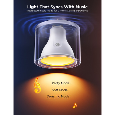 Набір ламп 2шт Govee B600D GU10 Smart LED Bulb, RGBWW, WI-FI/Bluetooth, білий