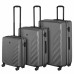 Набір валіз Wenger, Motion 3 в 1, (S,M,L), пластик, 4 колеса, сірий