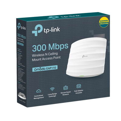 Точка доступу TP-LINK EAP110 N300, 1хFE LAN, Passive PoE