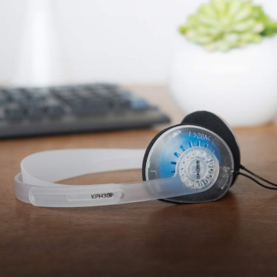 Навушники On-Ear Koss KPH30iCL, 3.5 mini-jack, Mic, 1.2м, Прозорий