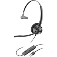 Гарнітура комп'ютерна моно On-ear Poly EncorePro 310, USB-A, всеспрямований, noise cancelling, чорний Гарнітура комп'ютерна моно On-ear Poly EncorePro 310, USB-A, всеспрямований, noise cancelling, чорний