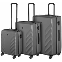 Набір валіз Wenger, Motion 3 в 1, (S,M,L), пластик, 4 колеса, сірий