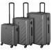 Набір валіз Wenger, Motion 3 в 1, (S,M,L), пластик, 4 колеса, сірий