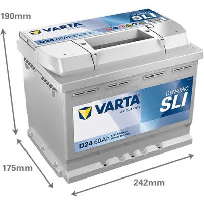 Акумулятор Varta Dynamic SLI 12В 60Аг 540А R+ (560408054)