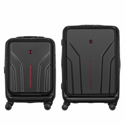 Набір валіз Wenger Amplix Hardside, полікарбонат, (S+M), TSA, 4 колеса, EXP, чорний Набір валіз Wenger Amplix Hardside, полікарбонат, (S+M), TSA, 4 колеса, EXP, чорний