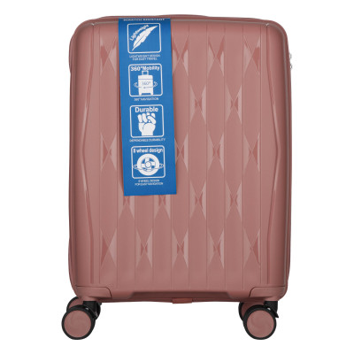 Набір валіз 2E, M7979, поліпропілен, (L+M+S), блискавка anti theft, 4 колеса, кодовий замок, рожево-золотий Набір валіз 2E, M7979, поліпропілен, (L+M+S), блискавка anti theft, 4 колеса, кодовий замок, рожево-золотий