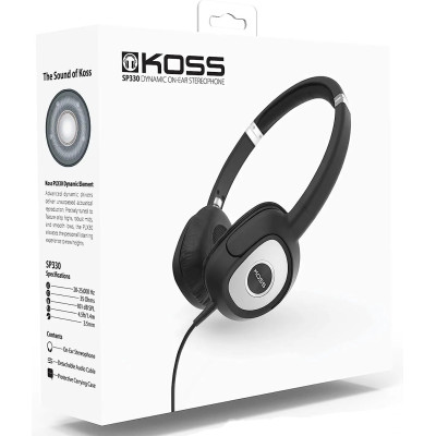 Навушники On-Ear Koss SP330, 3.5 mini-jack, 1.4м, Чорний