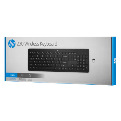 Клавіатура мембранна HP 230, 106key, WL, EN/UK, чорний