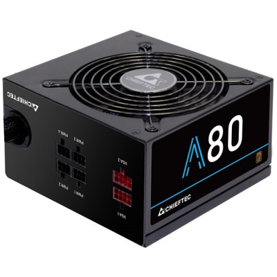 Блок живлення CHIEFTEC A-80  (750W), >85%, 120мм, 1xMB 24pin(20+4), 1xCPU 8pin(4+4), 4xMolex, 6xSATA, 2xPCIe 8pin(6+2), Modular