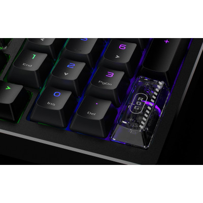 Клавіатура механічна ASUS ROG Azoth 96 HE, 96key, HFX V2 Magnetic Switches, USB-A/WL/BT, EN, RGB, чорний