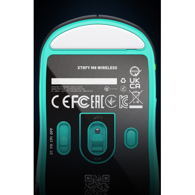 Миша Xtrfy M8, WL/USB-A, RGB, чорний