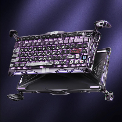 Клавіатура магнітна GravaStar Mercury V75 Pro 80keys, Magnetic Jade Gaming, 8K, USB-A, RGB, Iron Purple