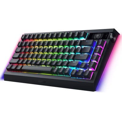 Клавіатура механічна Razer BlackWidow V4 Pro 75%, 81key, Mechanical Switches Gen-3, USB-A/WL/BT, EN, RGB, чорний Клавіатура механічна Razer BlackWidow V4 Pro 75%, 81key, Mechanical Switches Gen-3, USB-A/WL/BT, EN, RGB, чорний