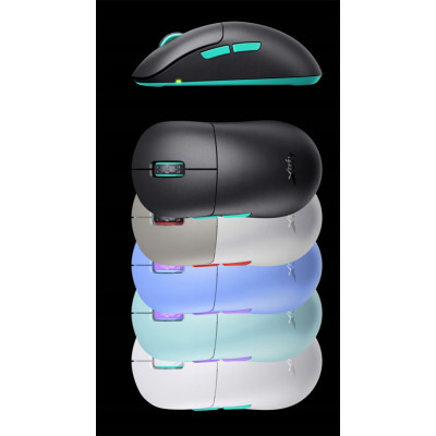 Миша Xtrfy M8, WL/USB-A, RGB, чорний