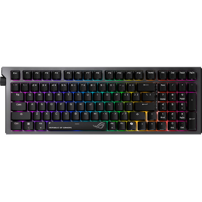 Клавіатура механічна ASUS ROG Strix Morph 96, 99key, NX Snow V2, USB-A/WL/BT, EN/UK, RGB, чорний