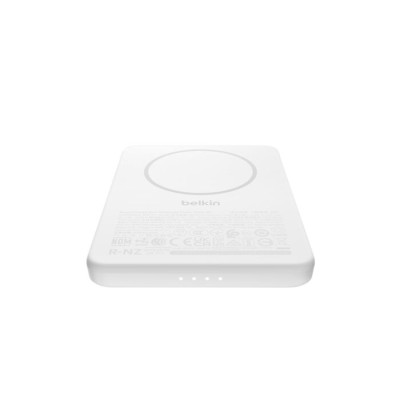 Аккумулятор портативный литий-ионный Power Bank Belkin 5000мА·ч, Slim Magnetic, белый