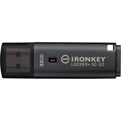 Накопичувач Kingston   32GB USB 3.2 Type-A Gen1 IronKey Locker+ 50 G2