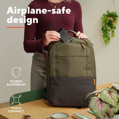 Акумулятор портативний літій-іонний power bank Trust Fiera, 10000мА·год, 2хUSB-C, 20W, PD/QC 3.0, чорний