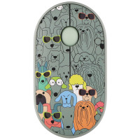 Миша 2E MF300 PETS:DOGS Silent WL BT, зелений