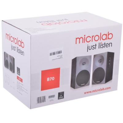 Акустична система MICROLAB B-70 2.0, 20W, mini-jack, чорний