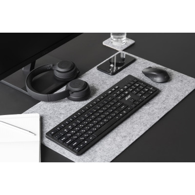 Клавіатура мембранна 2E KS260 106key, WL, EN/UK, чорний