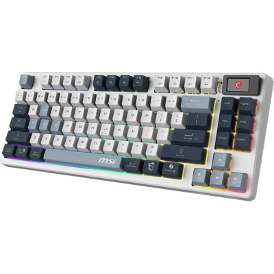 Клавіатура механічна MSI FORGE GK600 TKL W SKY UA 104key, mechanical Linear, USB-A, Wireless, Bluetooth, EN/UKR/RU, RGB, білий Клавіатура механічна MSI FORGE GK600 TKL W SKY UA 104key, mechanical Linear, USB-A, Wireless, Bluetooth, EN/UKR/RU, RGB, білий