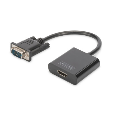 Адаптер DIGITUS VGA > HDMI (M/F), Full HD Адаптер DIGITUS VGA > HDMI (M/F), Full HD