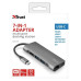 Хаб Trust Dalyx 7-IN-1 USB-С > 2xUSB-А 3.2/USB-С/HDMI/Ehernet/SD/microSD, Алюміній, 0.25м, Сірий