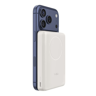 Акумулятор портативний літій-іонний Power Bank Belkin 10000мА·год, 20Вт/Qi2 7.5Вт, Slim Magnetic Ring, пісочний Акумулятор портативний літій-іонний Power Bank Belkin 10000мА·год, 20Вт/Qi2 7.5Вт, Slim Magnetic Ring, пісочний