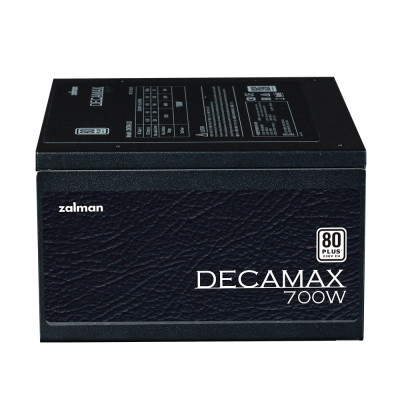 Блок живлення Zalman Decamax  (700W) 85%, 80 Plus, 120мм, 1xMB 24pin(20+4), 1xCPU 8(4+4)+4pin, 3xMolex, 6xSATA, 4xPCIe 8pin(6+2)