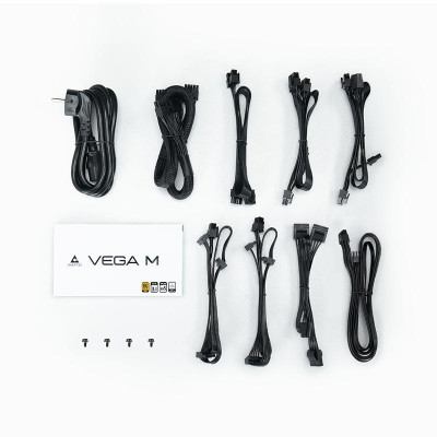 Блок живлення CHIEFTEC Vega M  (750W), >90%, 80+ Gold, 135мм FDB, 1xMB 24pin(20+4), 2xCPU 8pin(4+4), 3xMolex, 6xSATA, 4xPCIe 8pin(6+2), 1xPCIe GEN5 16pin, Fully Modular