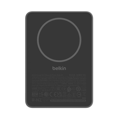 Акумулятор портативний літій-іонний Power Bank Belkin 5000мА·год, Slim Magnetic, чорний Акумулятор портативний літій-іонний Power Bank Belkin 5000мА·год, Slim Magnetic, чорний