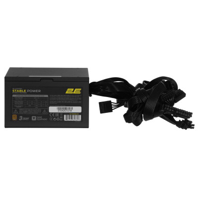 Блок живлення 2E GAMING Stable Power ATX3.1 (500W), >85%, 80+ Bronze, 120мм, 1xMB 24pin(20+4), 2xCPU 8pin(4+4), 3xMolex, 6xSATA, 2xPCIe 8pin(6+2)