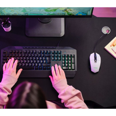 Миша Trust GXT 109 Felox , RGB, USB-A, білий